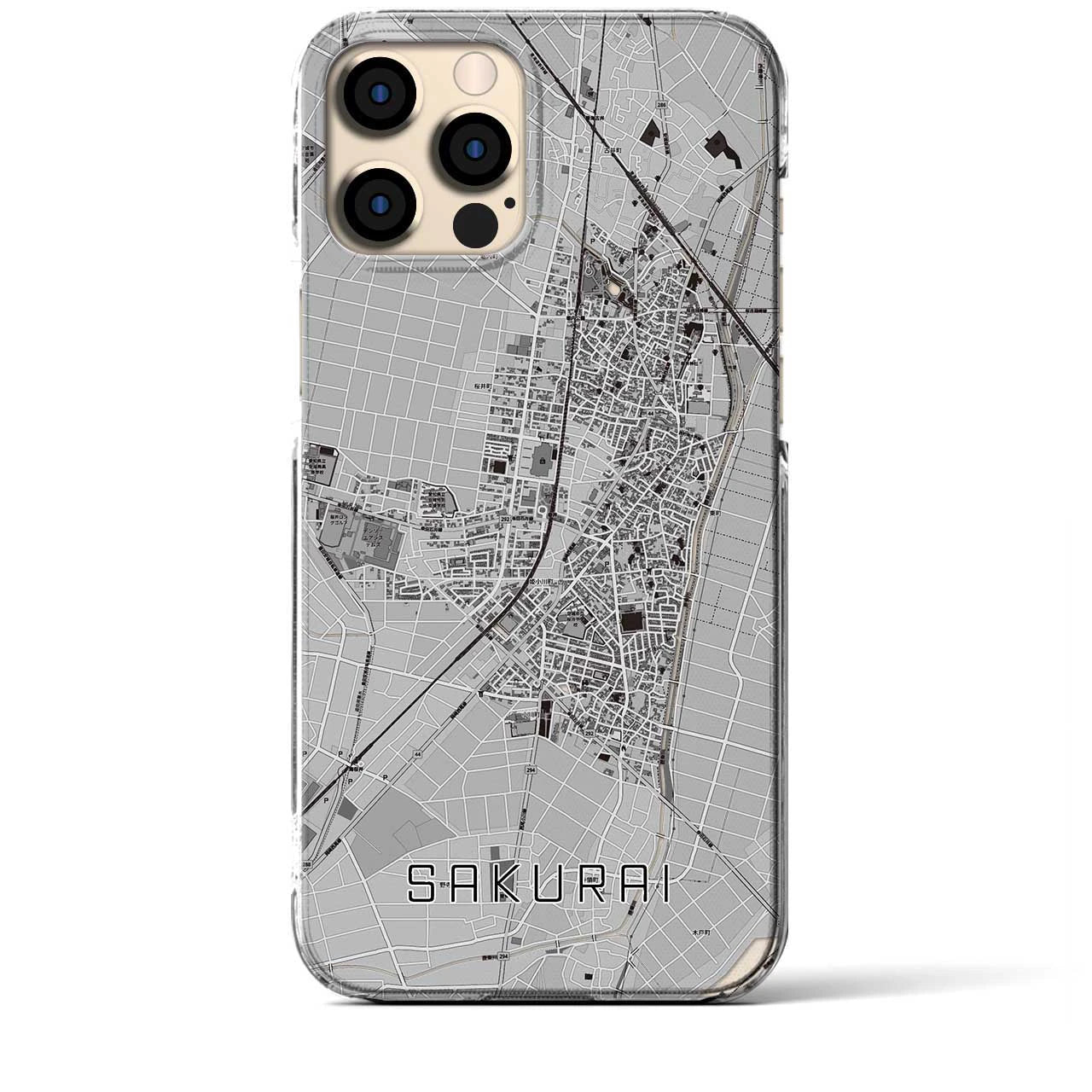 【桜井(愛知県)】地図柄iPhoneケース(クリアタイプ)