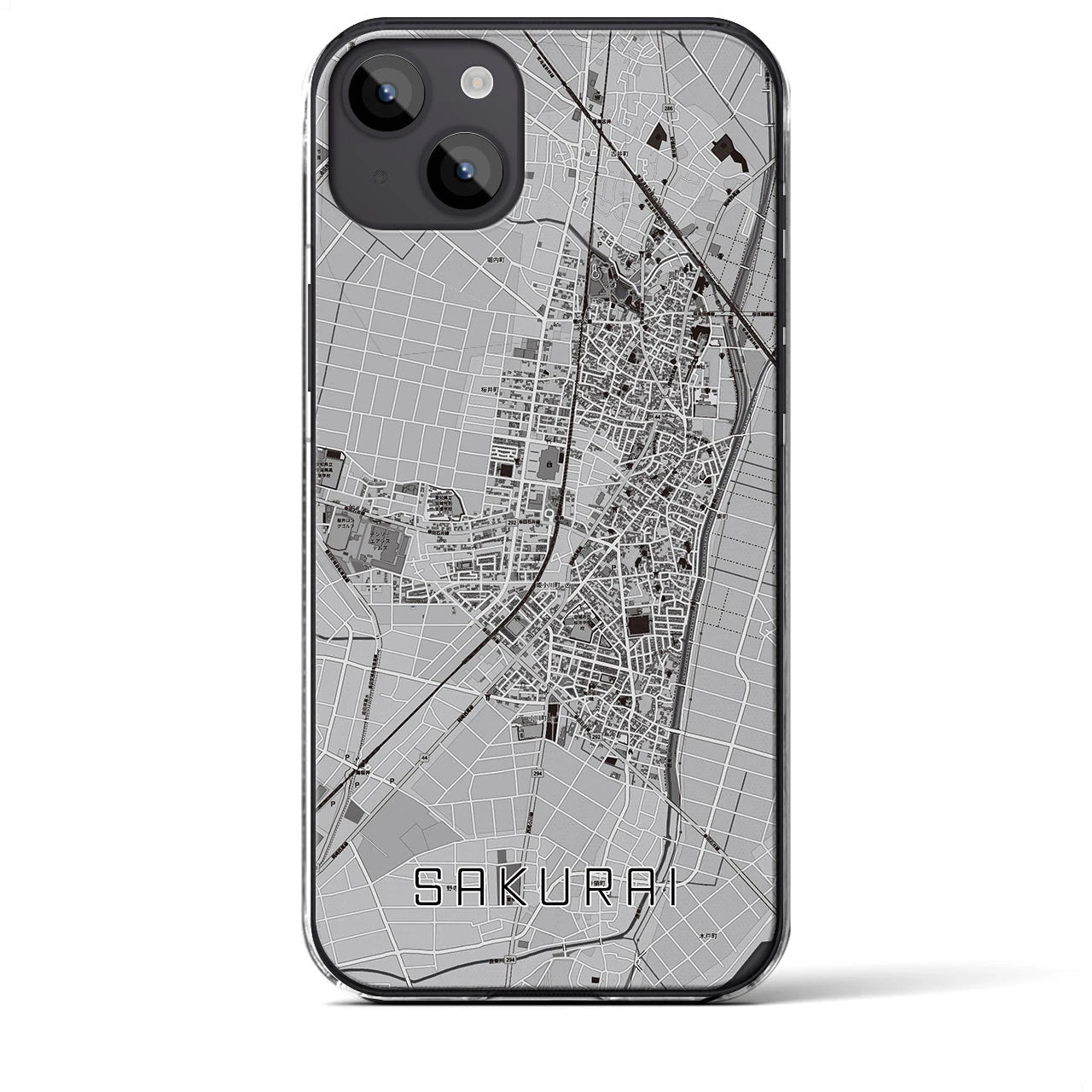 【桜井(愛知県)】地図柄iPhoneケース(クリアタイプ)