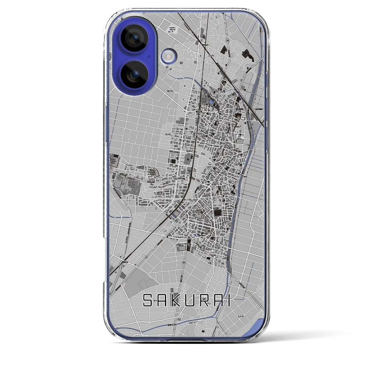 【桜井(愛知県)】地図柄iPhoneケース(クリアタイプ)