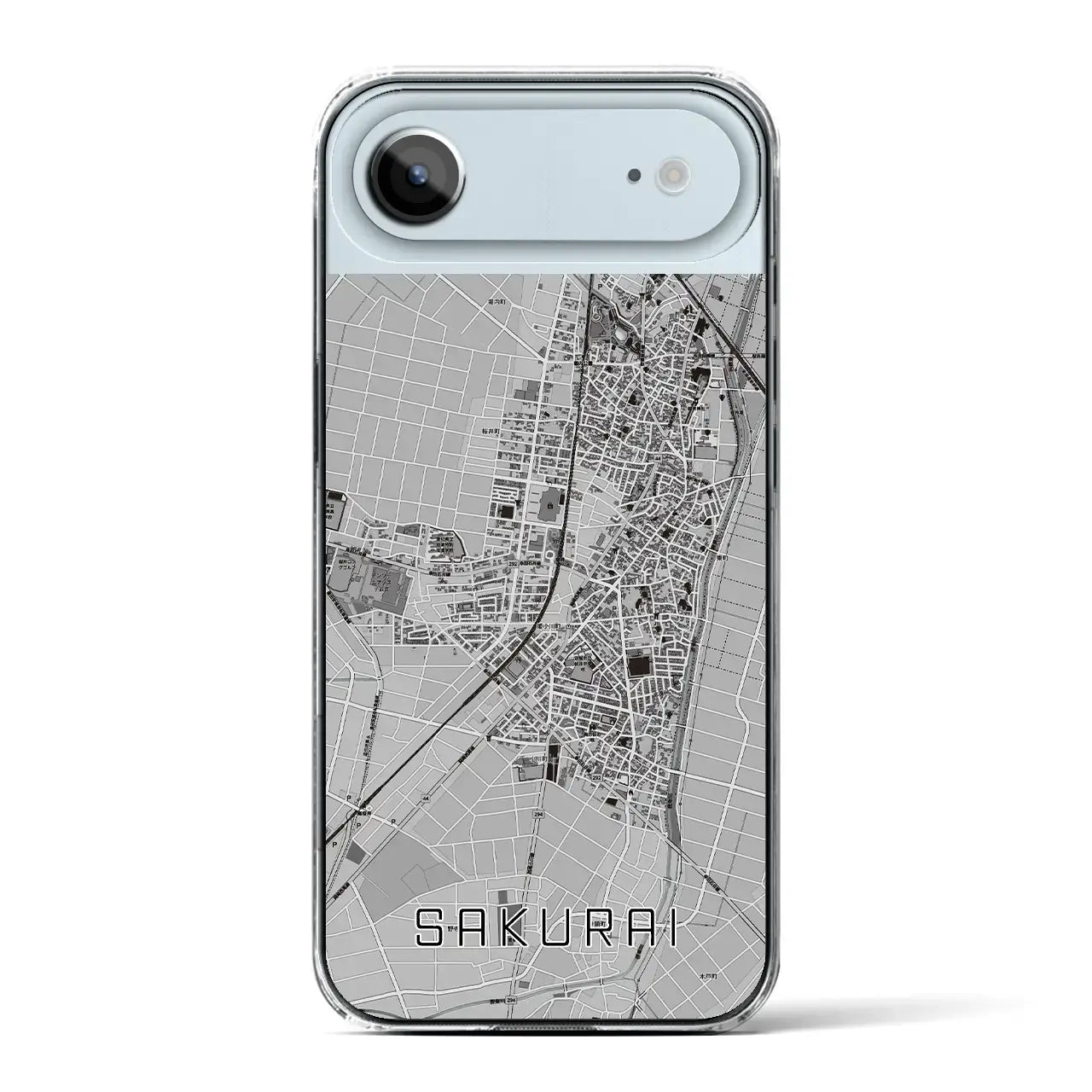【桜井(愛知県)】地図柄iPhoneケース(クリアタイプ)