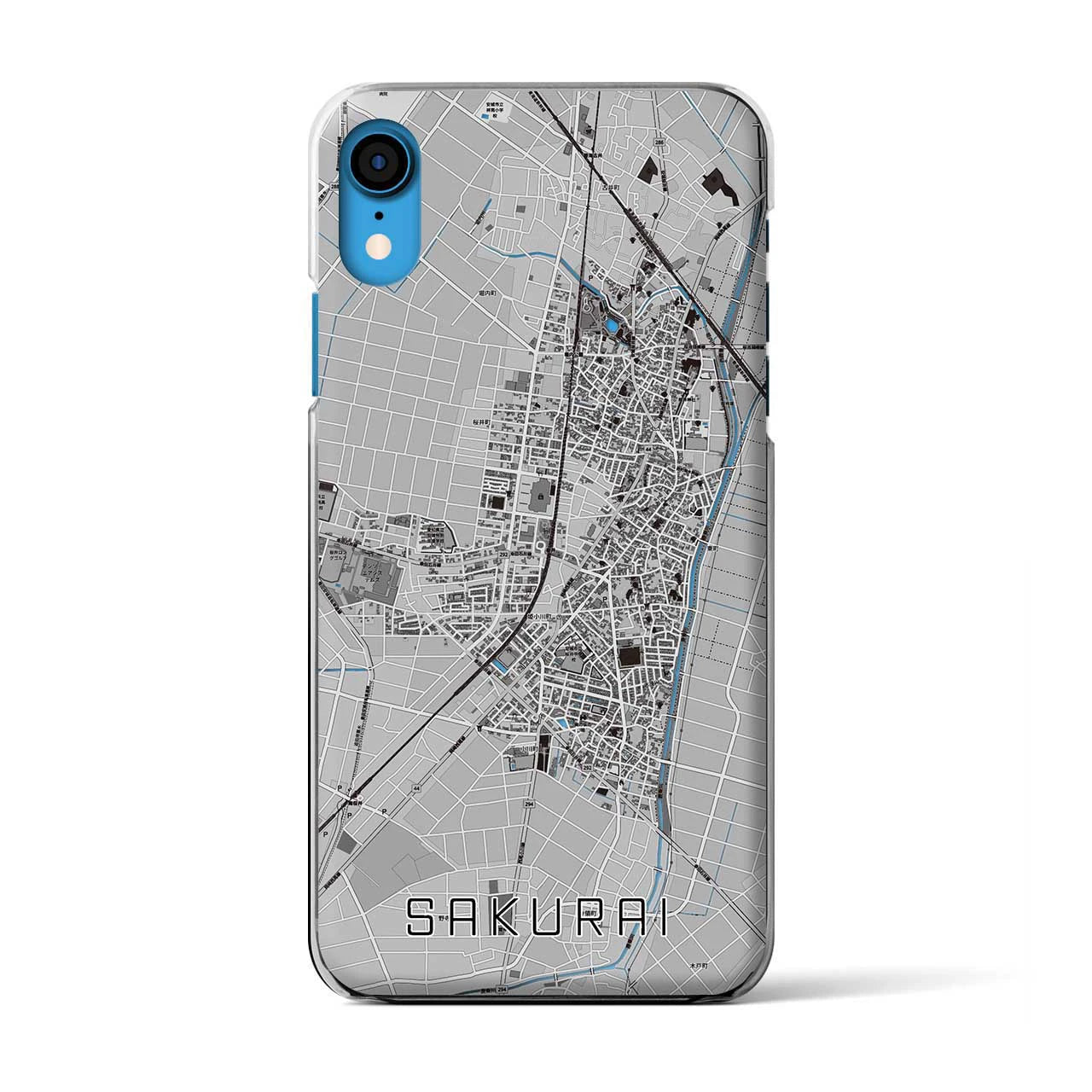 【桜井(愛知県)】地図柄iPhoneケース(クリアタイプ)