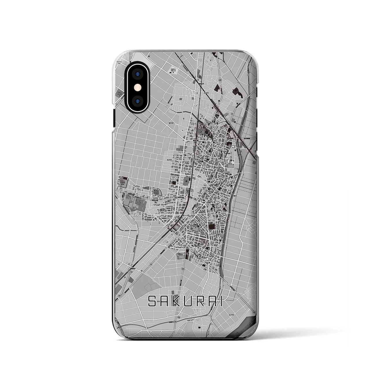 【桜井(愛知県)】地図柄iPhoneケース(クリアタイプ)