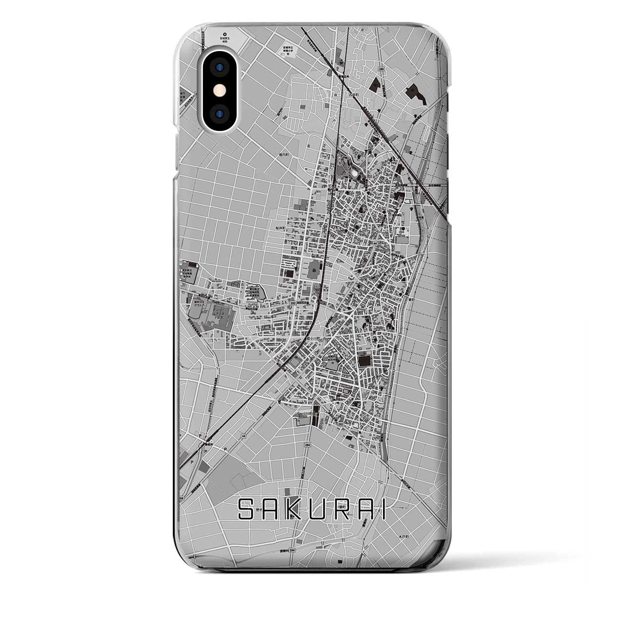 【桜井(愛知県)】地図柄iPhoneケース(クリアタイプ)