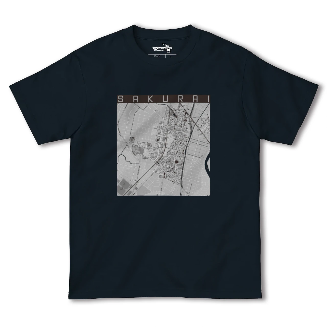 【桜井(愛知県)(愛知県)】地図柄ヘビーウェイトTシャツ