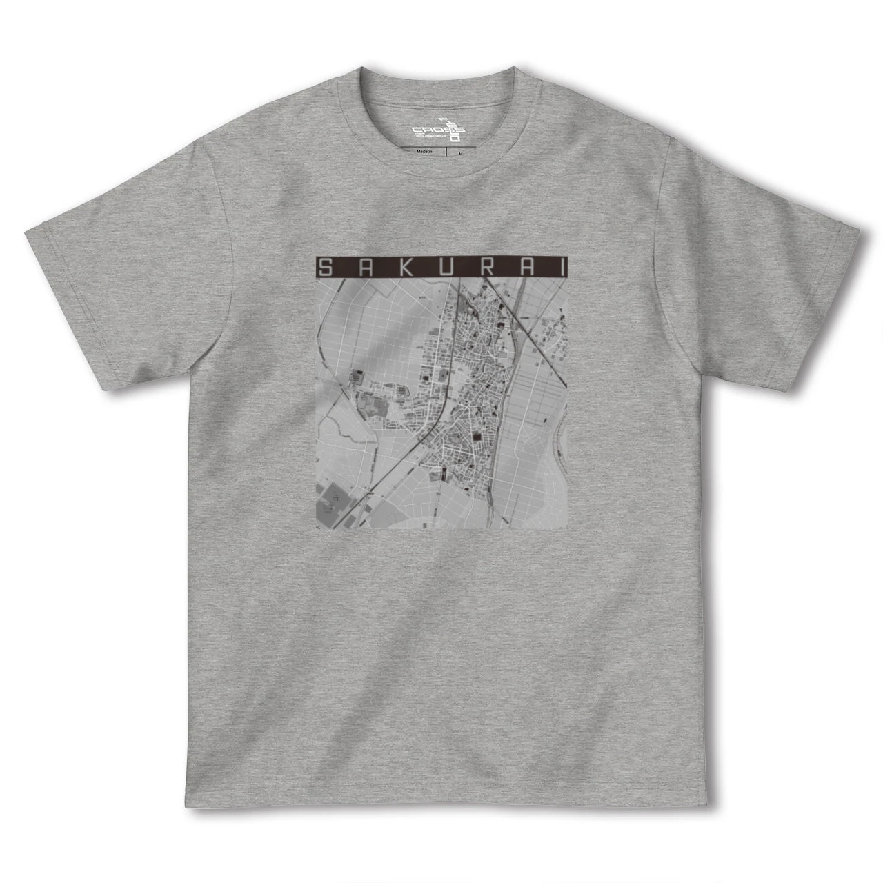 【桜井(愛知県)(愛知県)】地図柄ヘビーウェイトTシャツ