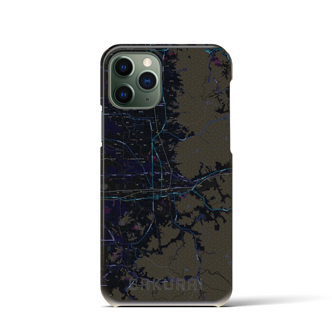 【桜井(奈良県)】地図柄iPhoneケース(バックカバータイプ)