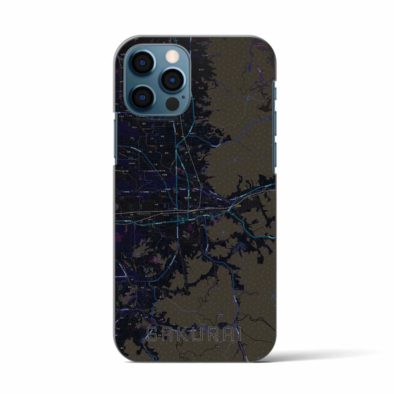 【桜井(奈良県)】地図柄iPhoneケース(バックカバータイプ)