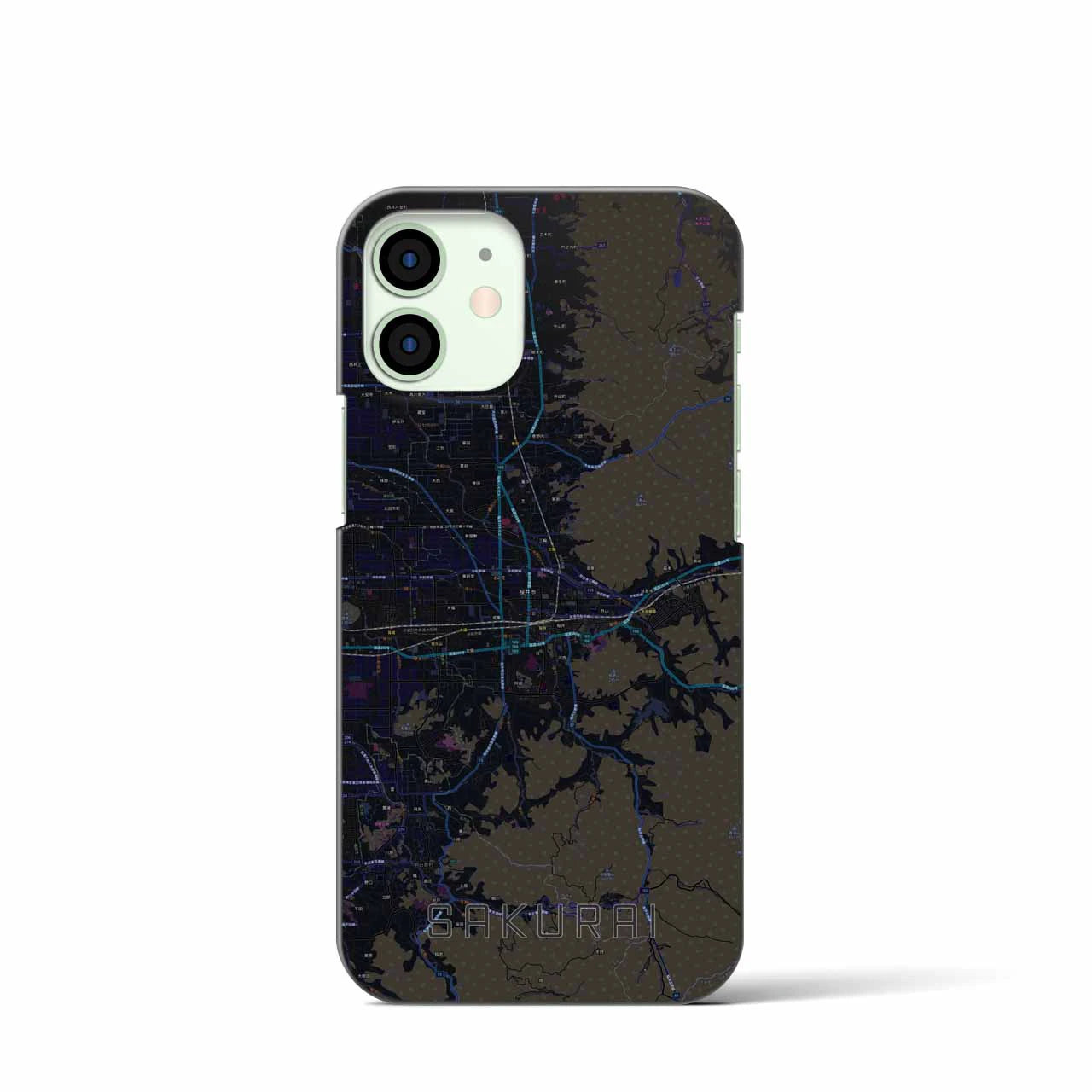 【桜井(奈良県)】地図柄iPhoneケース(バックカバータイプ)