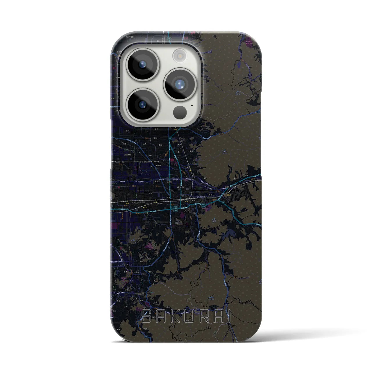 【桜井(奈良県)】地図柄iPhoneケース(バックカバータイプ)