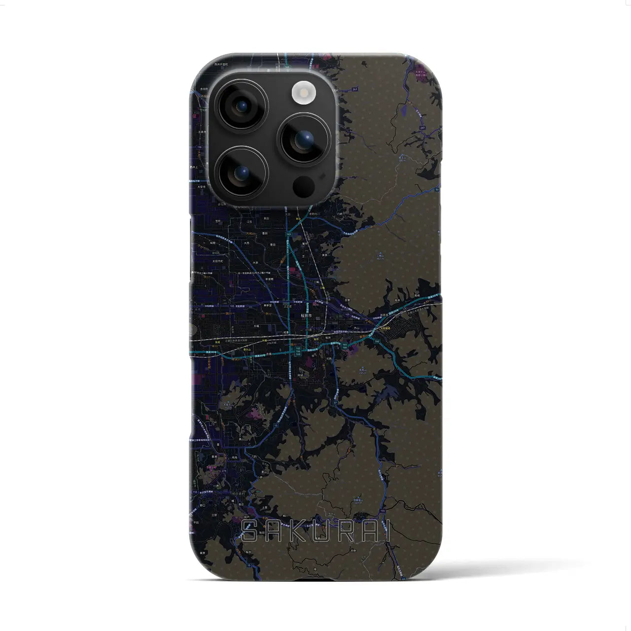 【桜井(奈良県)】地図柄iPhoneケース(バックカバータイプ)