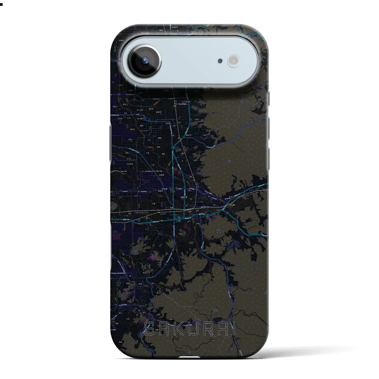 【桜井(奈良県)】地図柄iPhoneケース(バックカバータイプ)