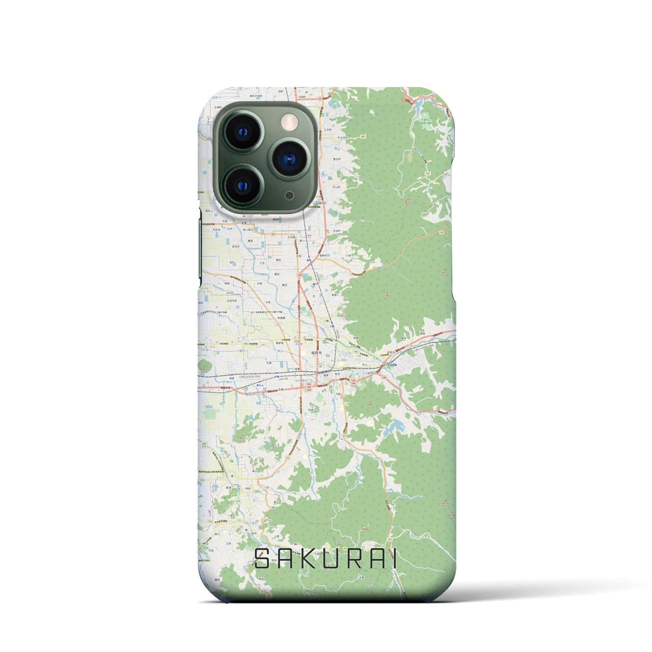 【桜井(奈良県)】地図柄iPhoneケース(バックカバータイプ)