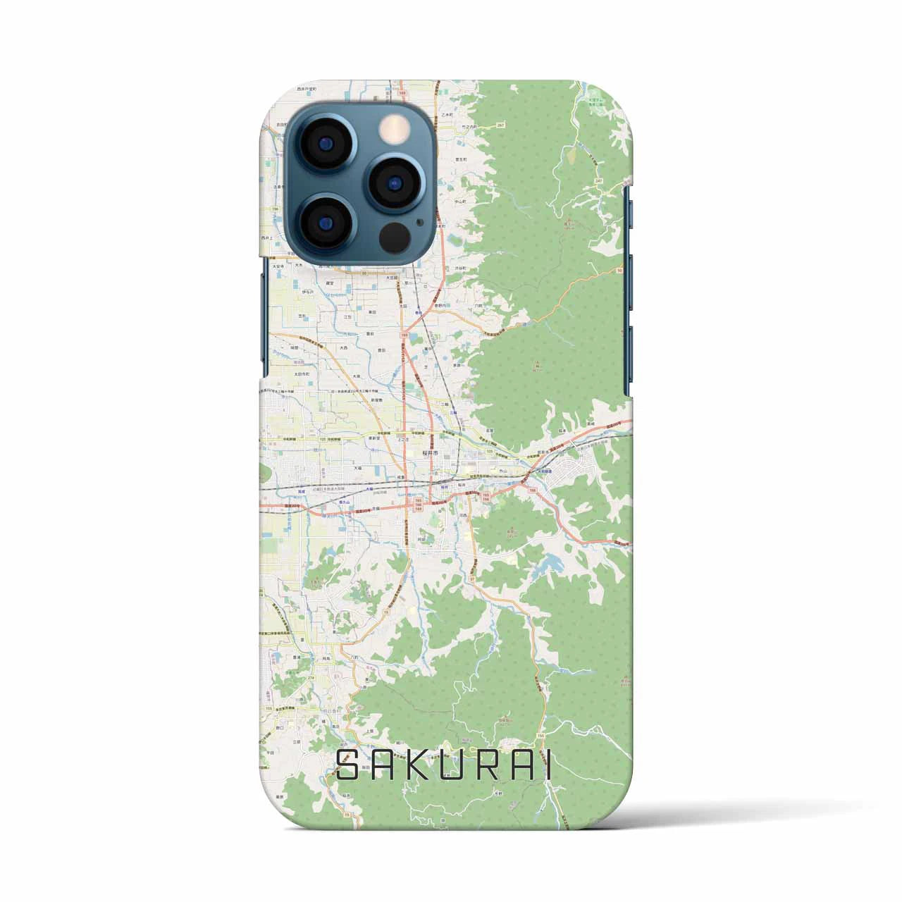 【桜井(奈良県)】地図柄iPhoneケース(バックカバータイプ)