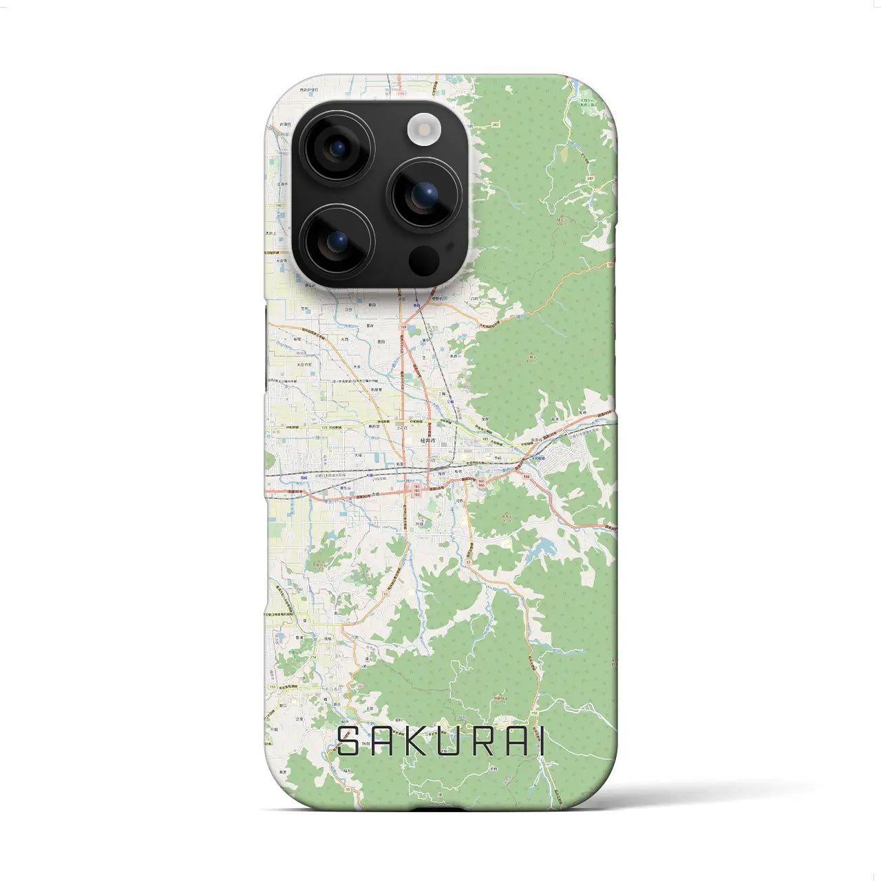 【桜井(奈良県)】地図柄iPhoneケース(バックカバータイプ)