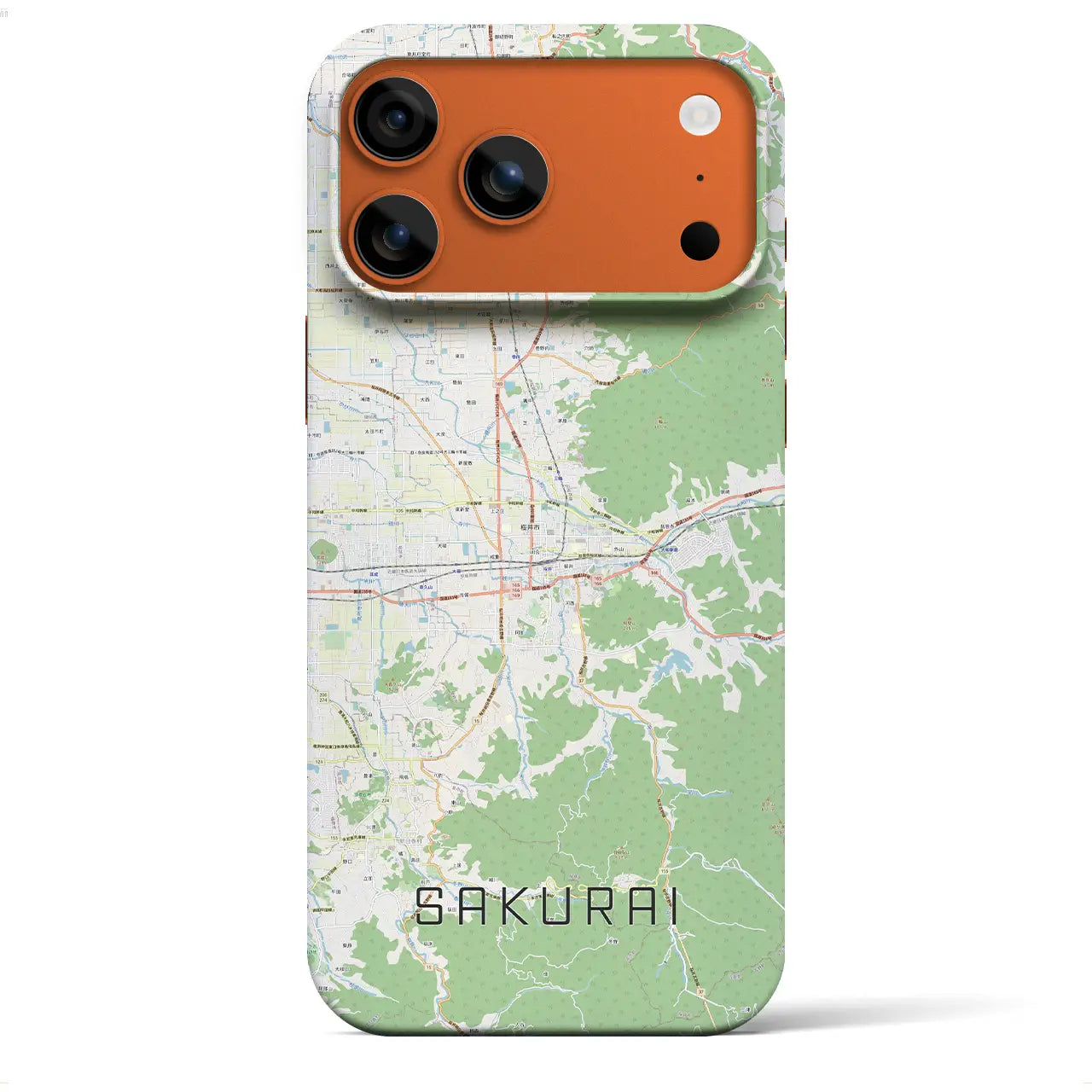 【桜井(奈良県)】地図柄iPhoneケース(バックカバータイプ)