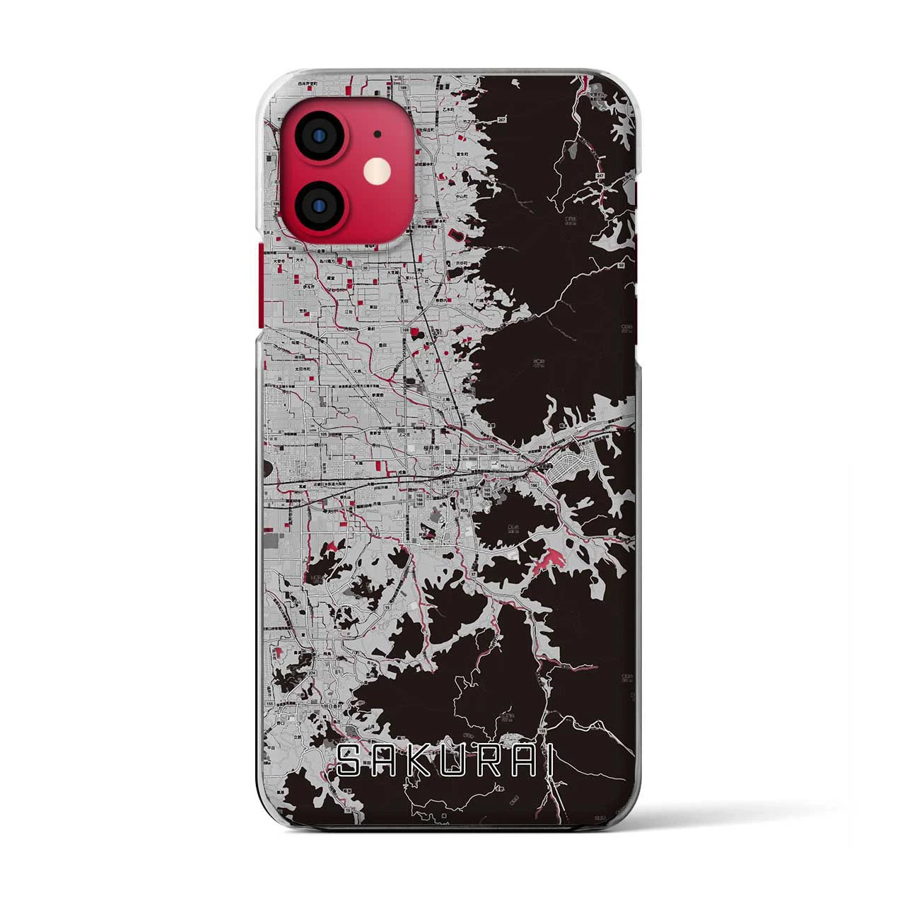 【桜井(奈良県)】地図柄iPhoneケース(クリアタイプ)