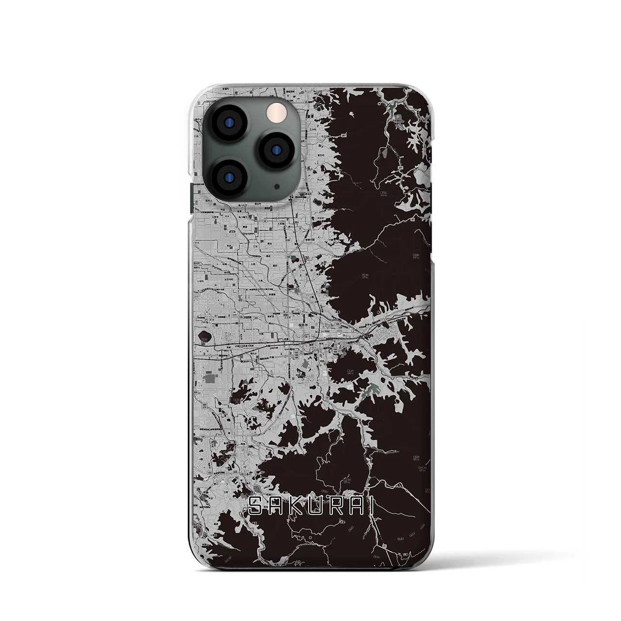 【桜井(奈良県)】地図柄iPhoneケース(クリアタイプ)