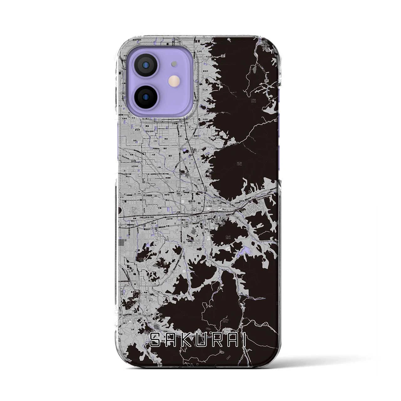 【桜井(奈良県)】地図柄iPhoneケース(クリアタイプ)