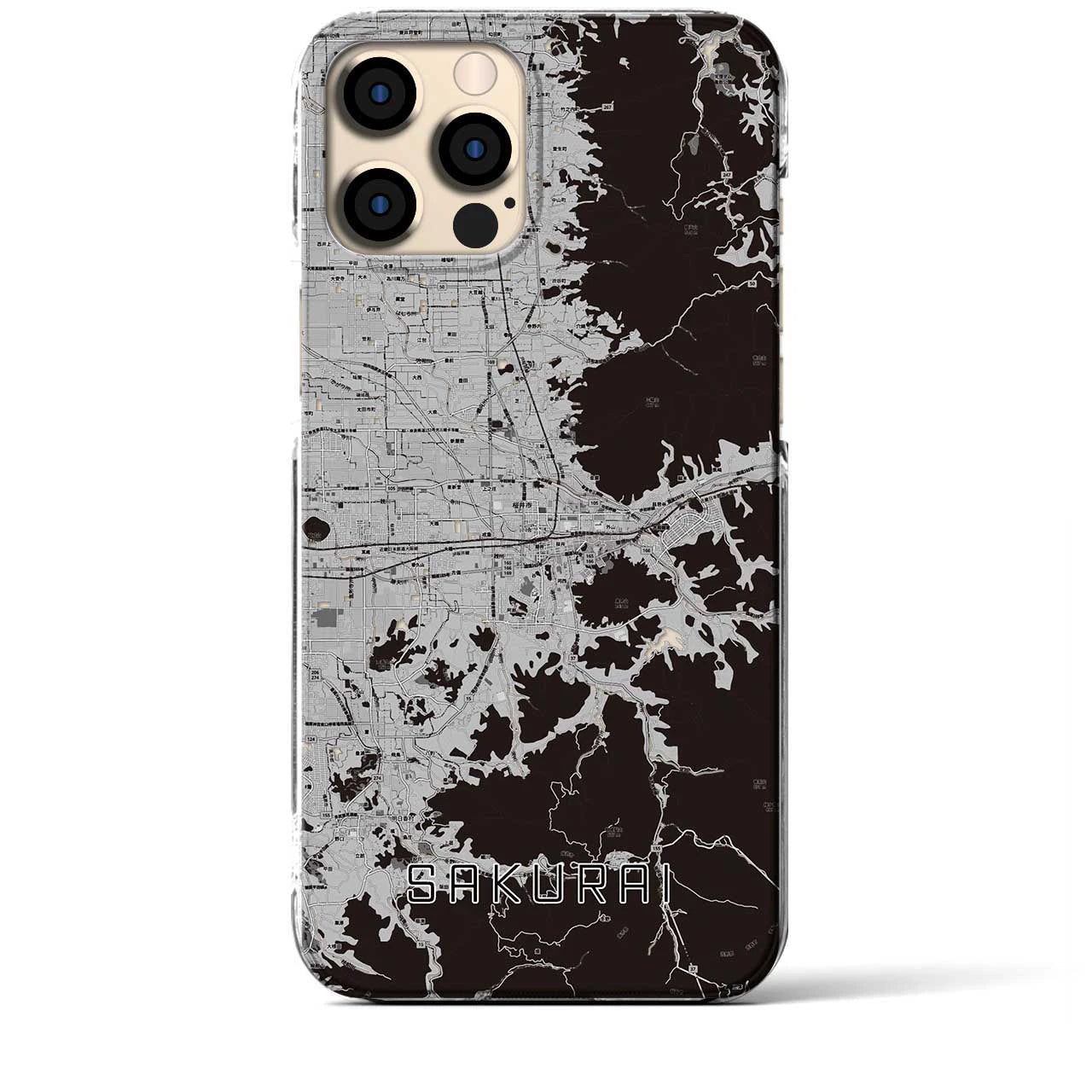 【桜井(奈良県)】地図柄iPhoneケース(クリアタイプ)