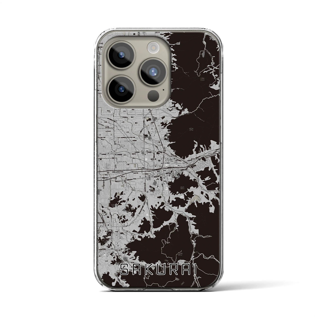 【桜井(奈良県)】地図柄iPhoneケース(クリアタイプ)