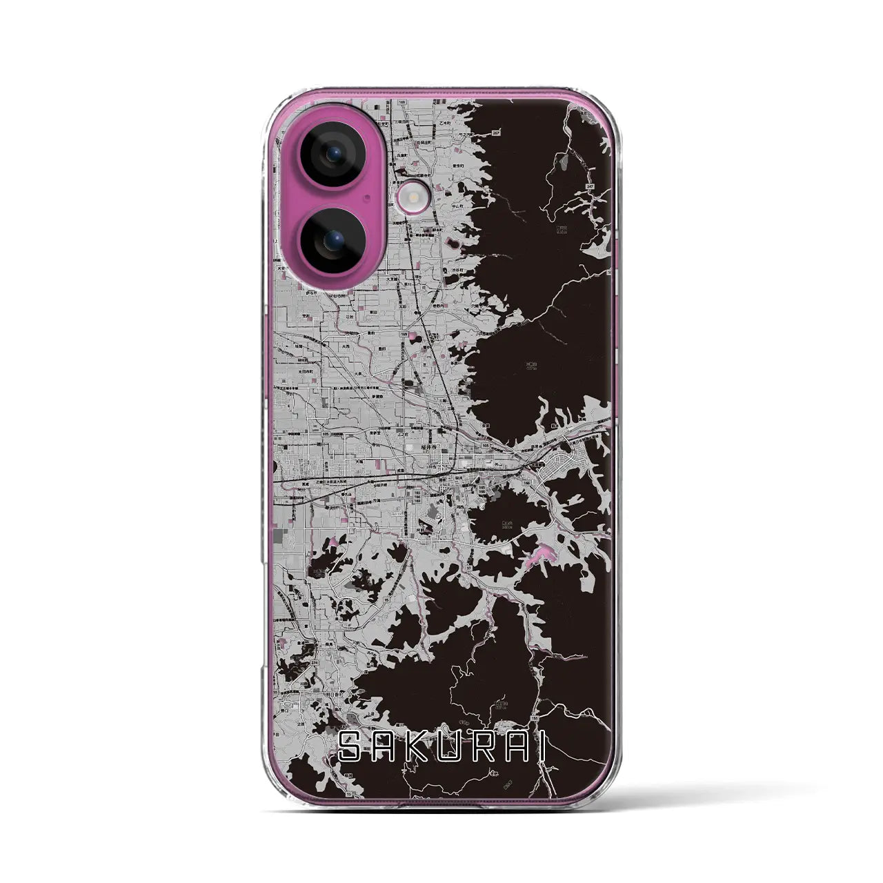 【桜井(奈良県)】地図柄iPhoneケース(クリアタイプ)