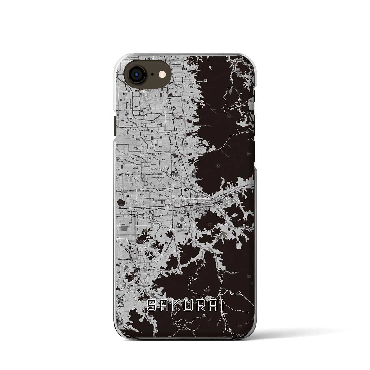 【桜井(奈良県)】地図柄iPhoneケース(クリアタイプ)