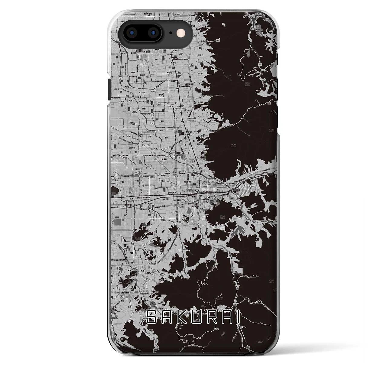 【桜井(奈良県)】地図柄iPhoneケース(クリアタイプ)