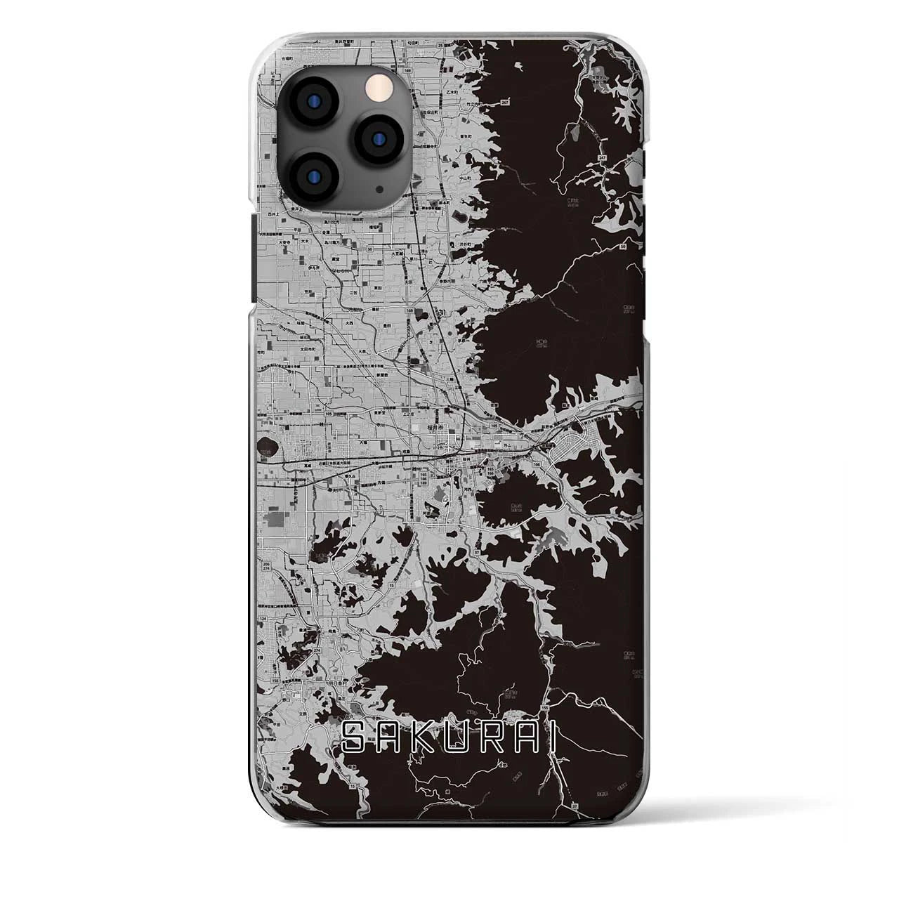 【桜井(奈良県)】地図柄iPhoneケース(クリアタイプ)