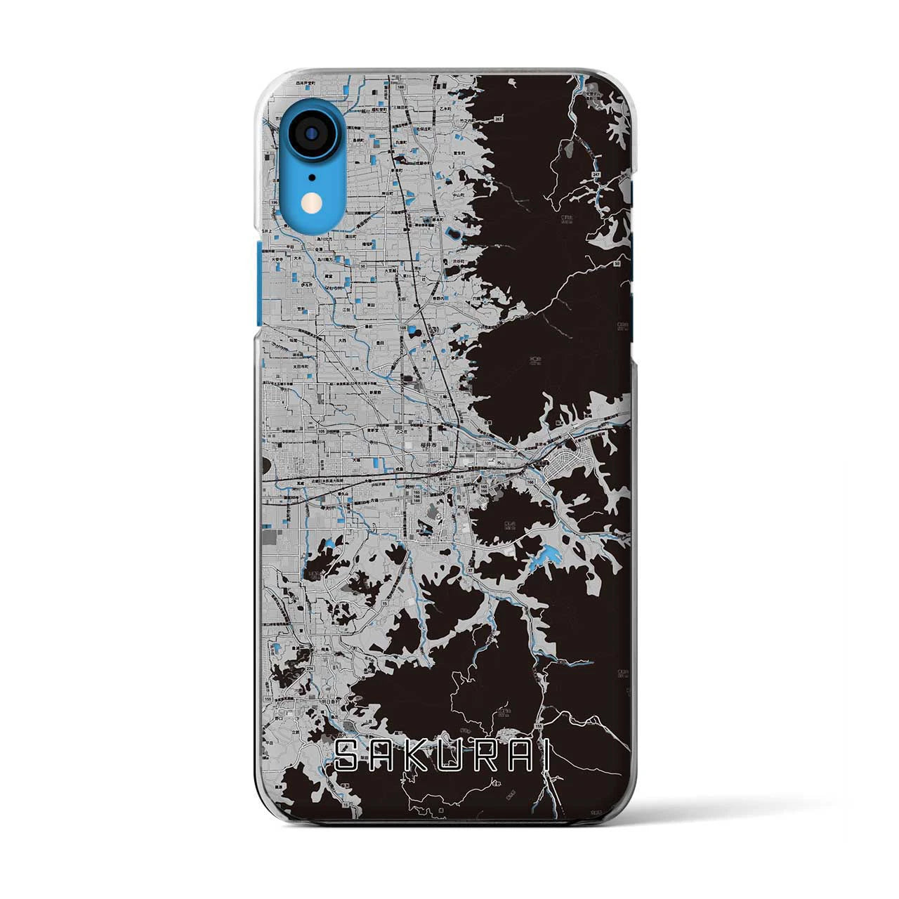 【桜井(奈良県)】地図柄iPhoneケース(クリアタイプ)