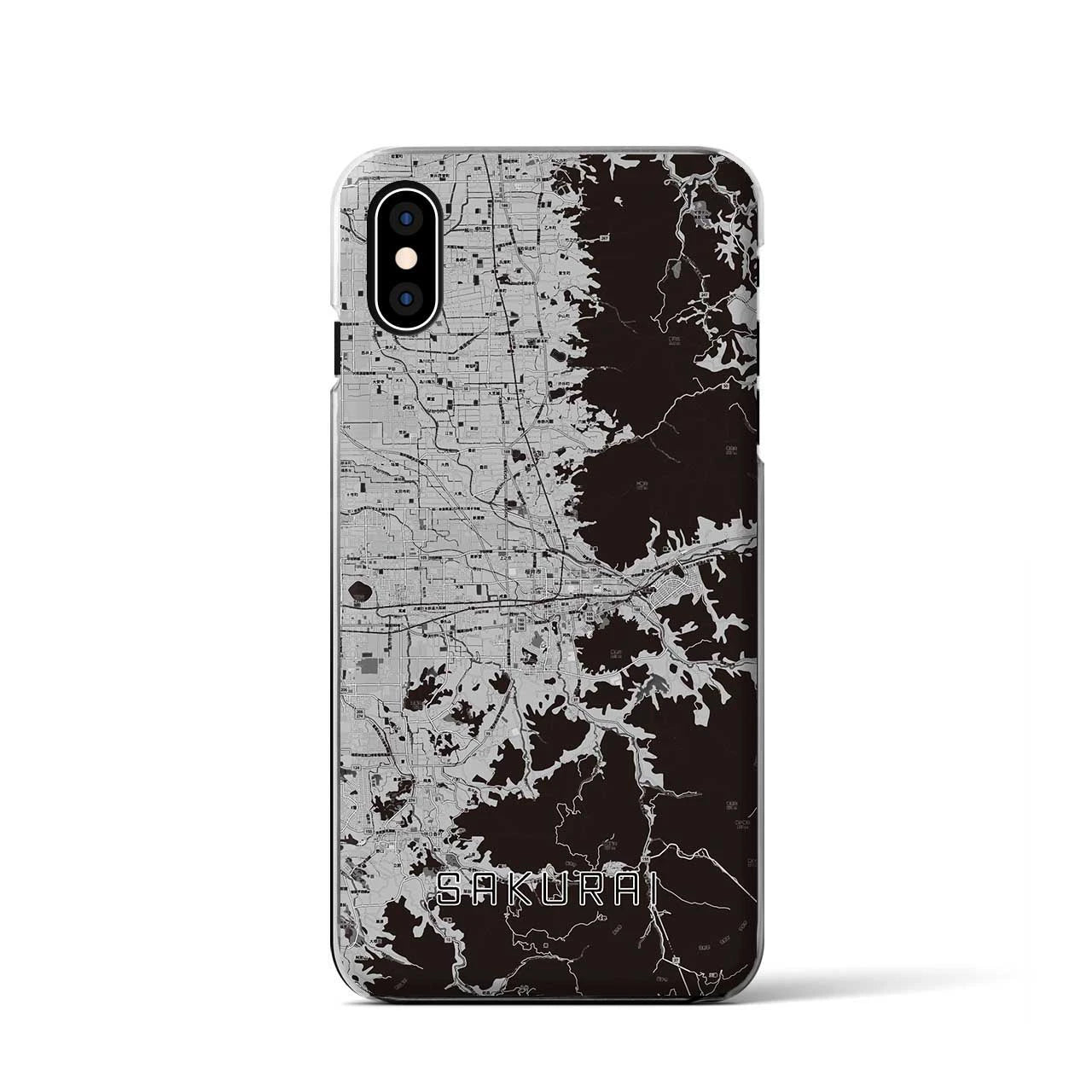 【桜井(奈良県)】地図柄iPhoneケース(クリアタイプ)
