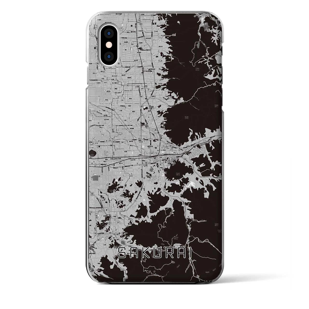 【桜井(奈良県)】地図柄iPhoneケース(クリアタイプ)