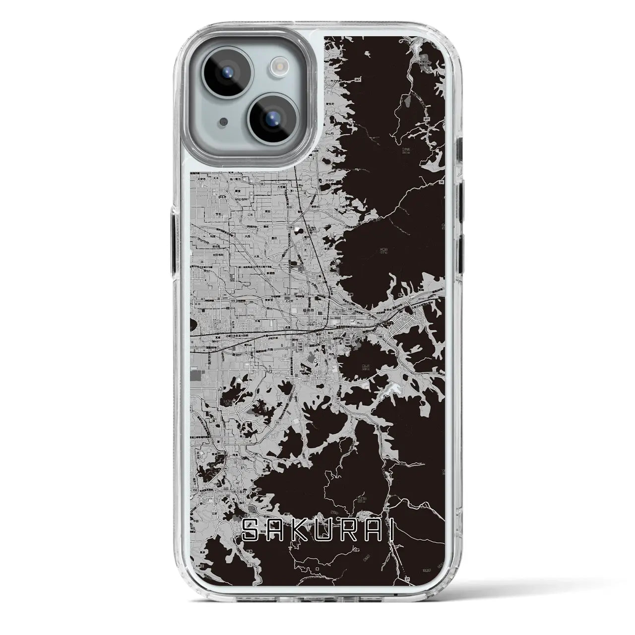 【桜井(奈良県)】地図柄iPhoneケース(MagSafeタイプ)