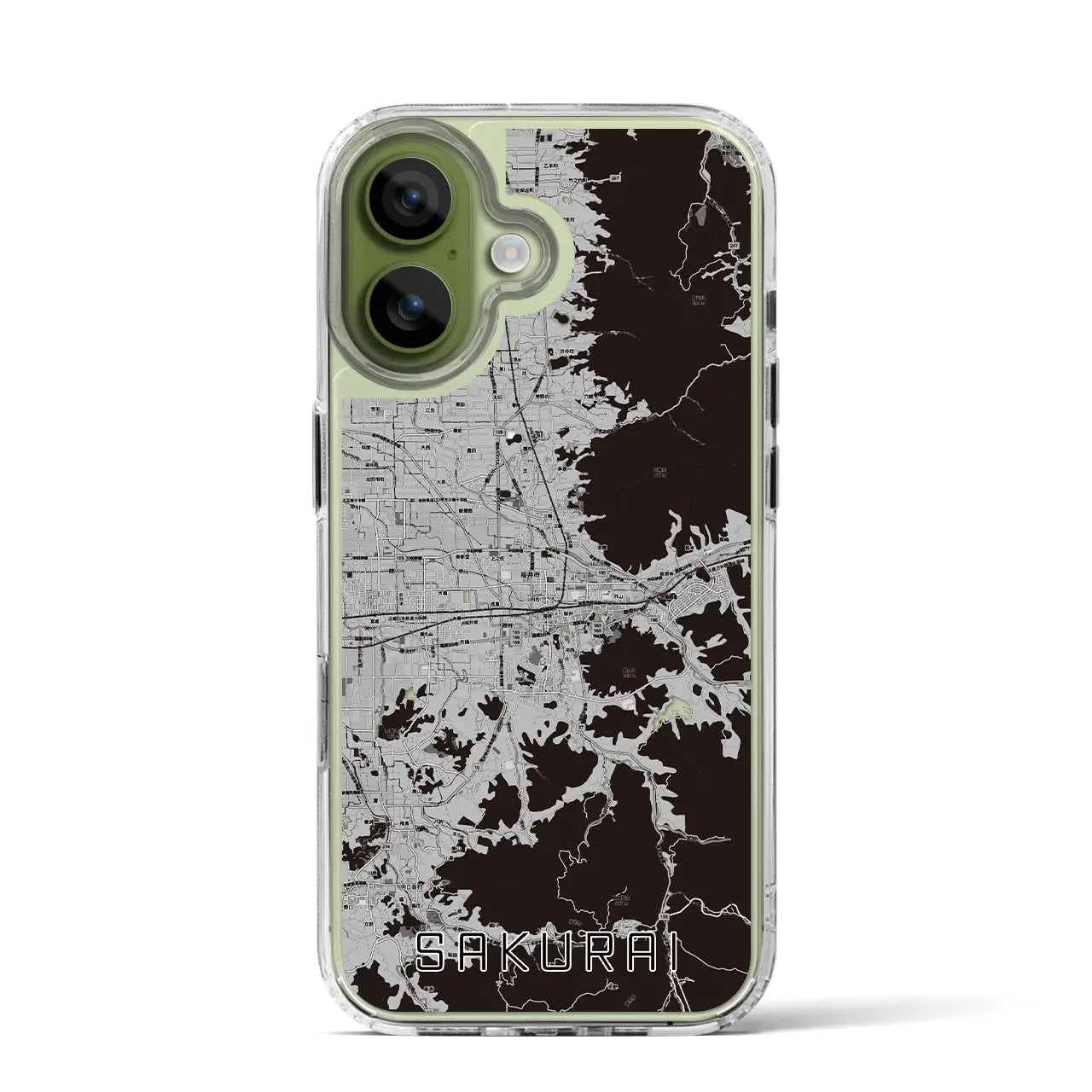 【桜井(奈良県)】地図柄iPhoneケース(MagSafeタイプ)