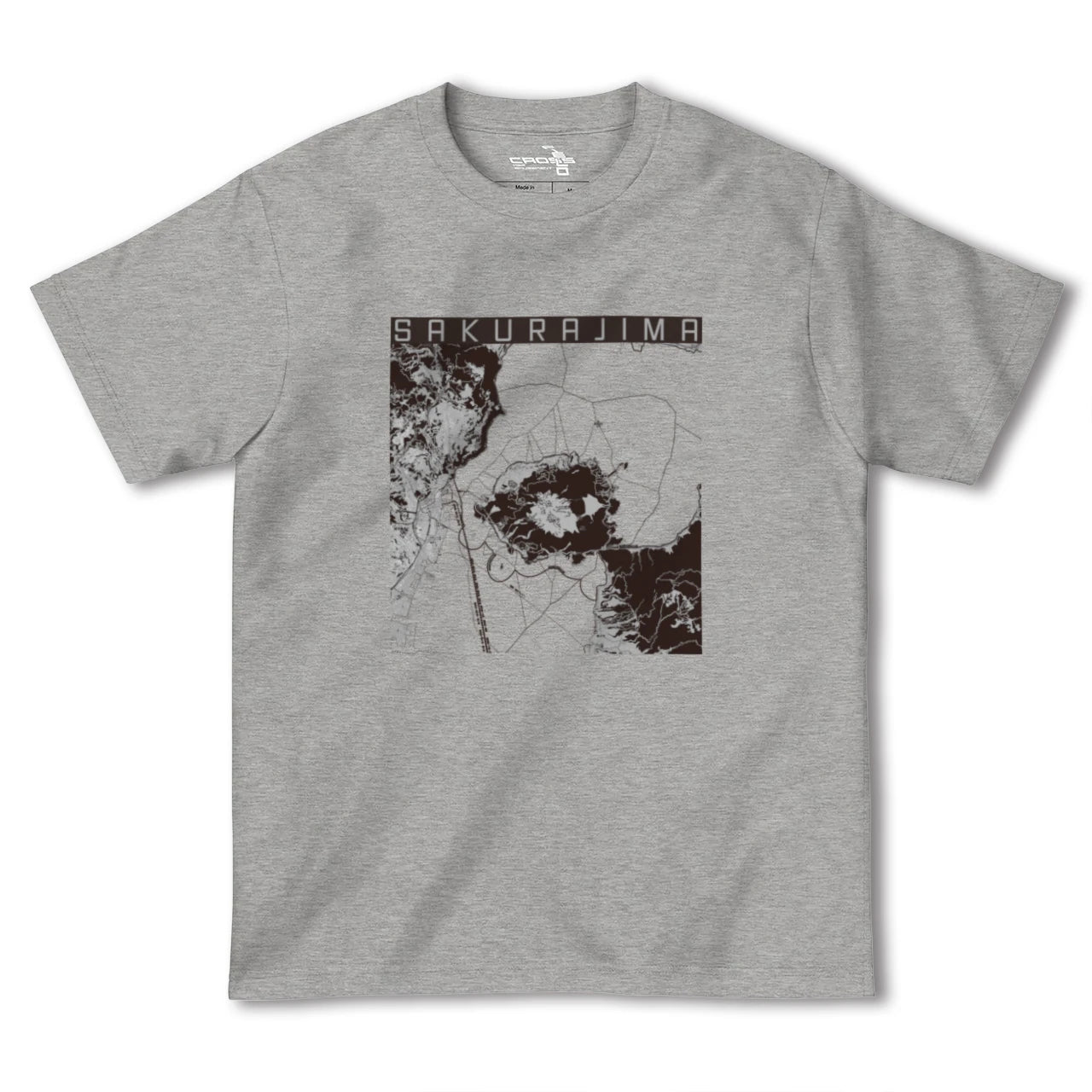【桜島(鹿児島県)】地図柄ヘビーウェイトTシャツ