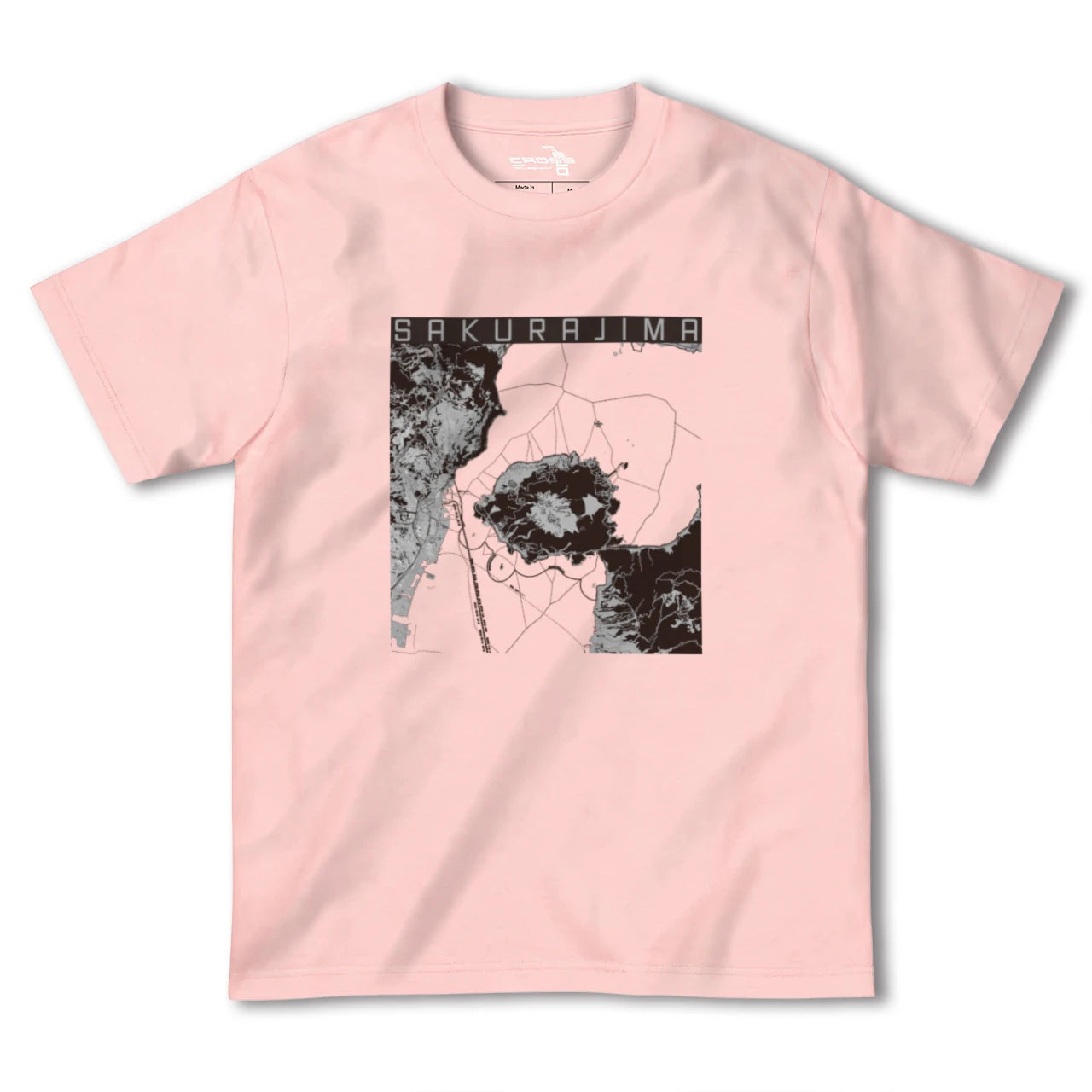 【桜島(鹿児島県)】地図柄ヘビーウェイトTシャツ
