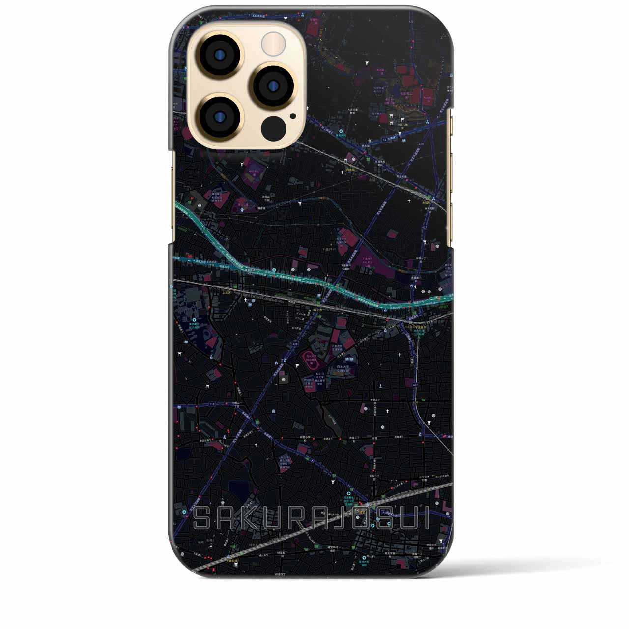 【桜上水(東京都)】地図柄iPhoneケース(バックカバータイプ)