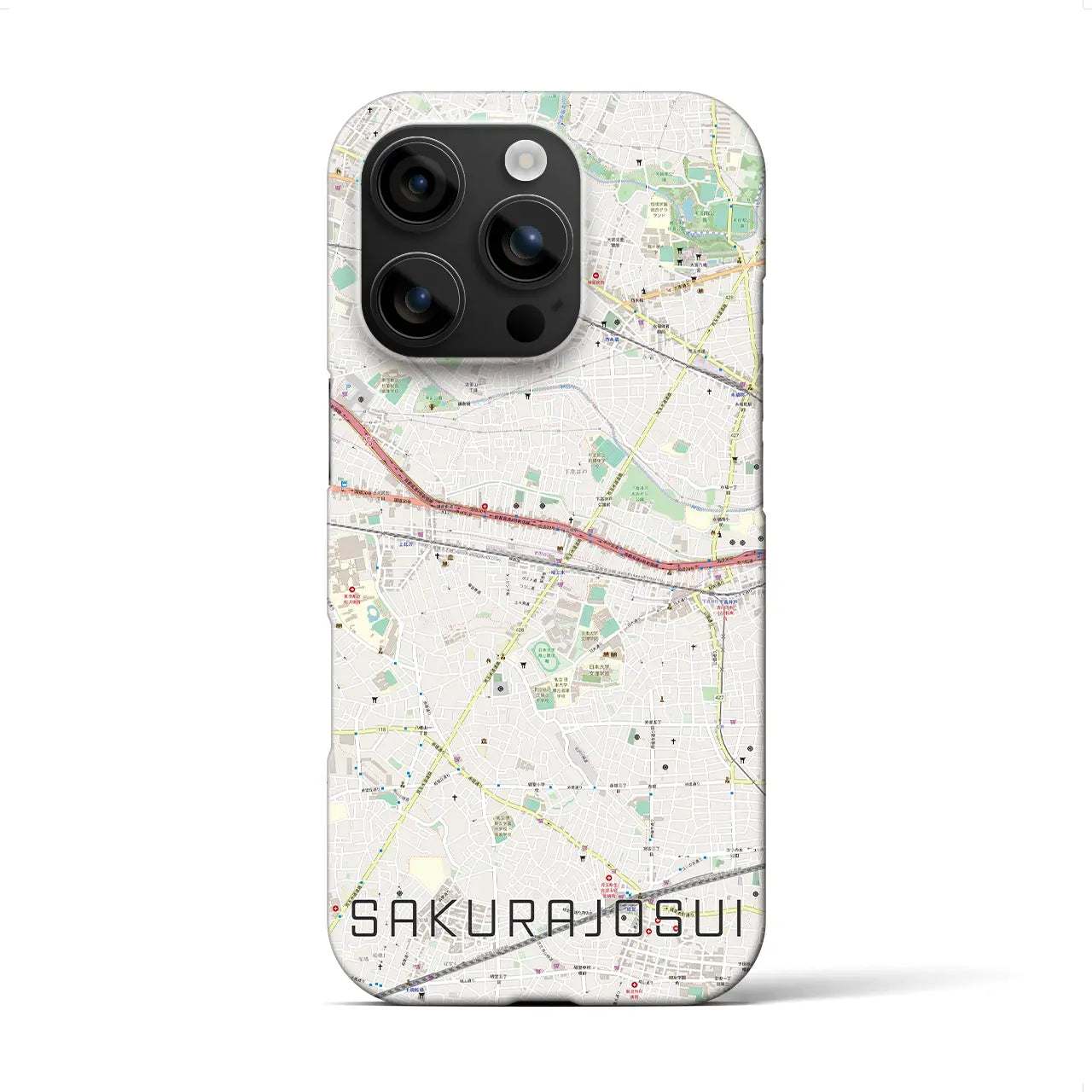 【桜上水(東京都)】地図柄iPhoneケース(バックカバータイプ)