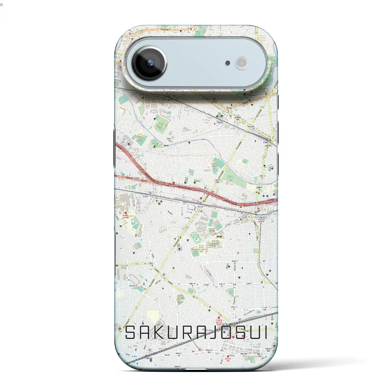 【桜上水(東京都)】地図柄iPhoneケース(バックカバータイプ)