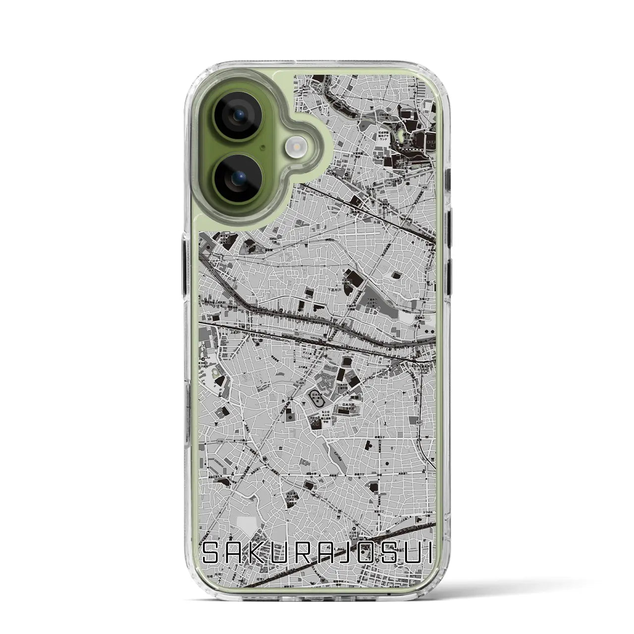 【桜上水(東京都)】地図柄iPhoneケース(MagSafeタイプ)