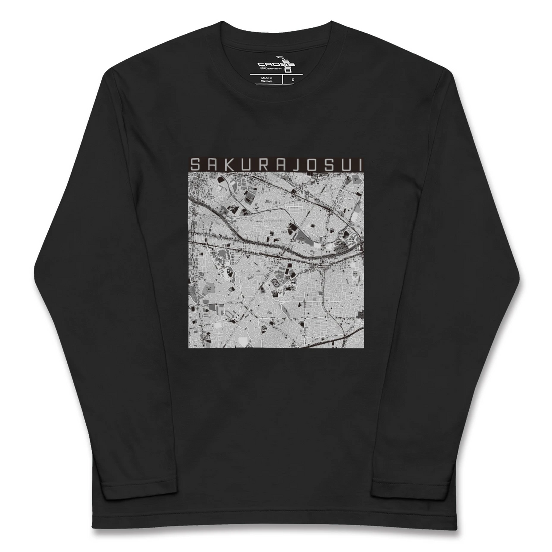 【桜上水(東京都)】地図柄ロングスリーブTシャツ