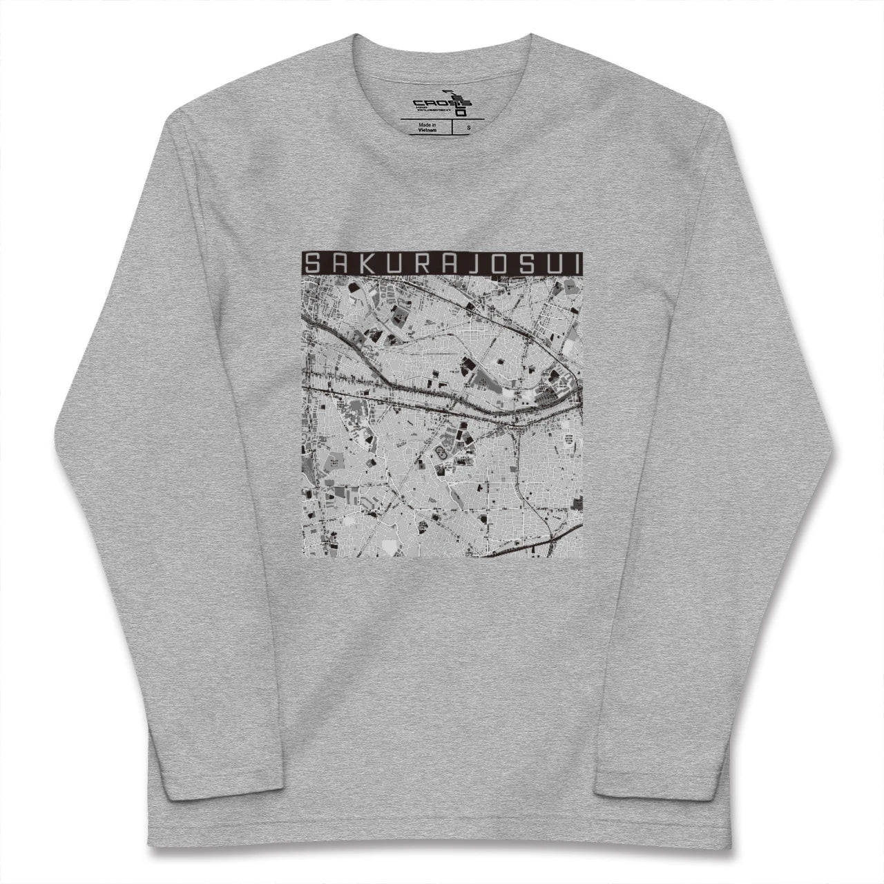 【桜上水(東京都)】地図柄ロングスリーブTシャツ