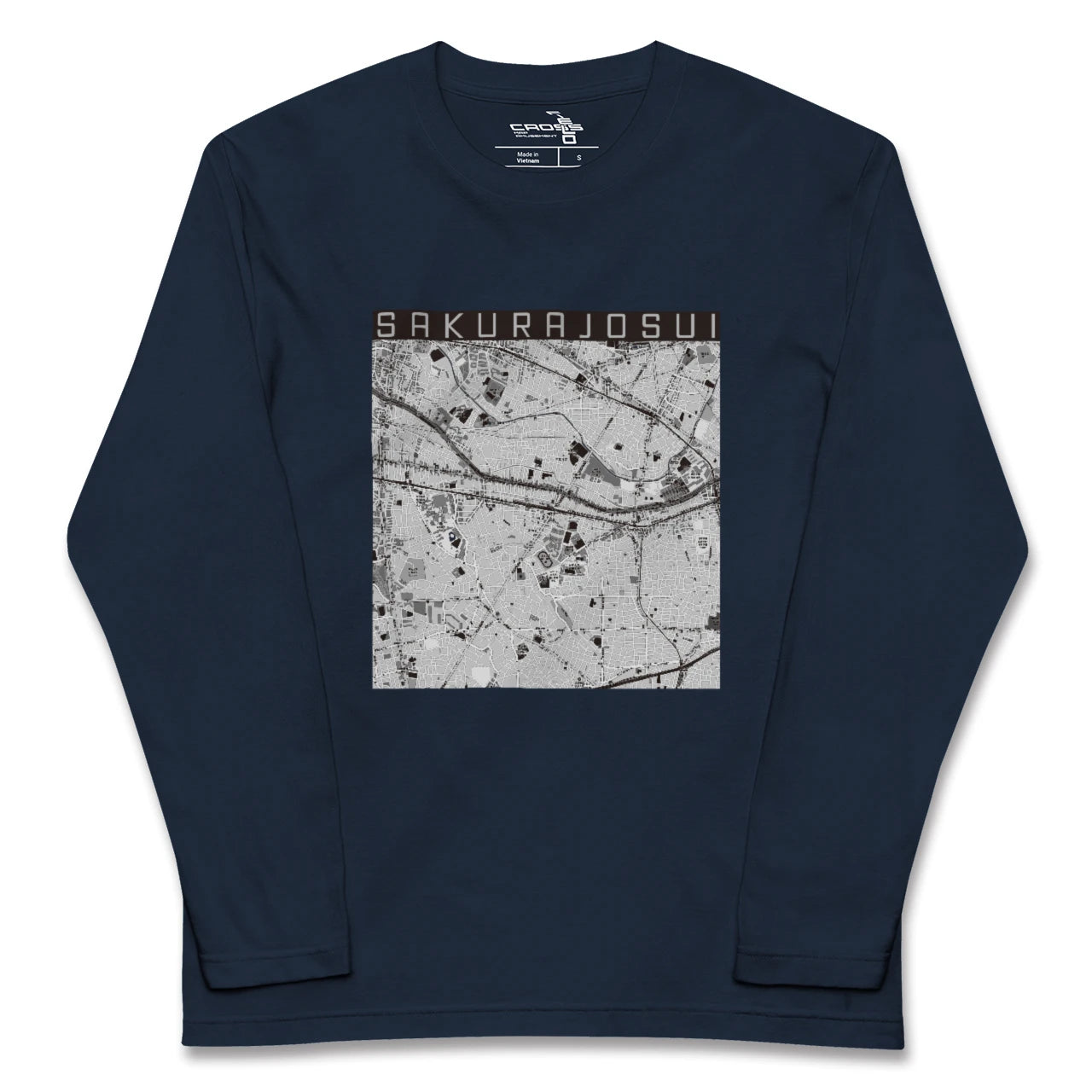 【桜上水(東京都)】地図柄ロングスリーブTシャツ