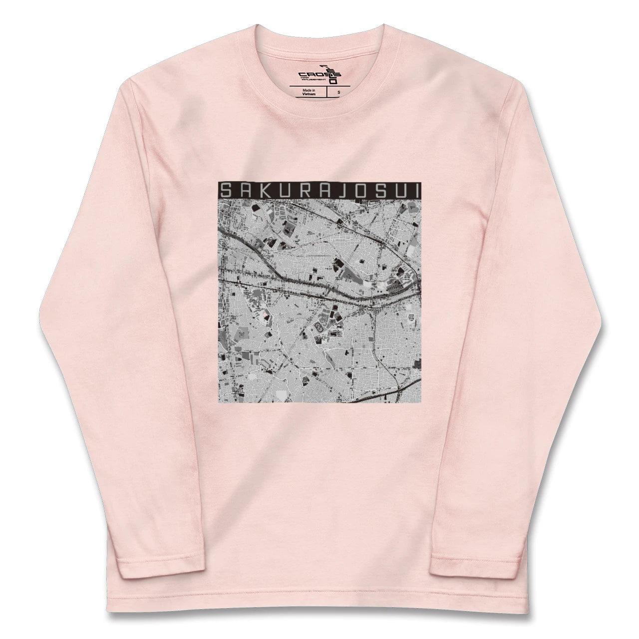 【桜上水(東京都)】地図柄ロングスリーブTシャツ