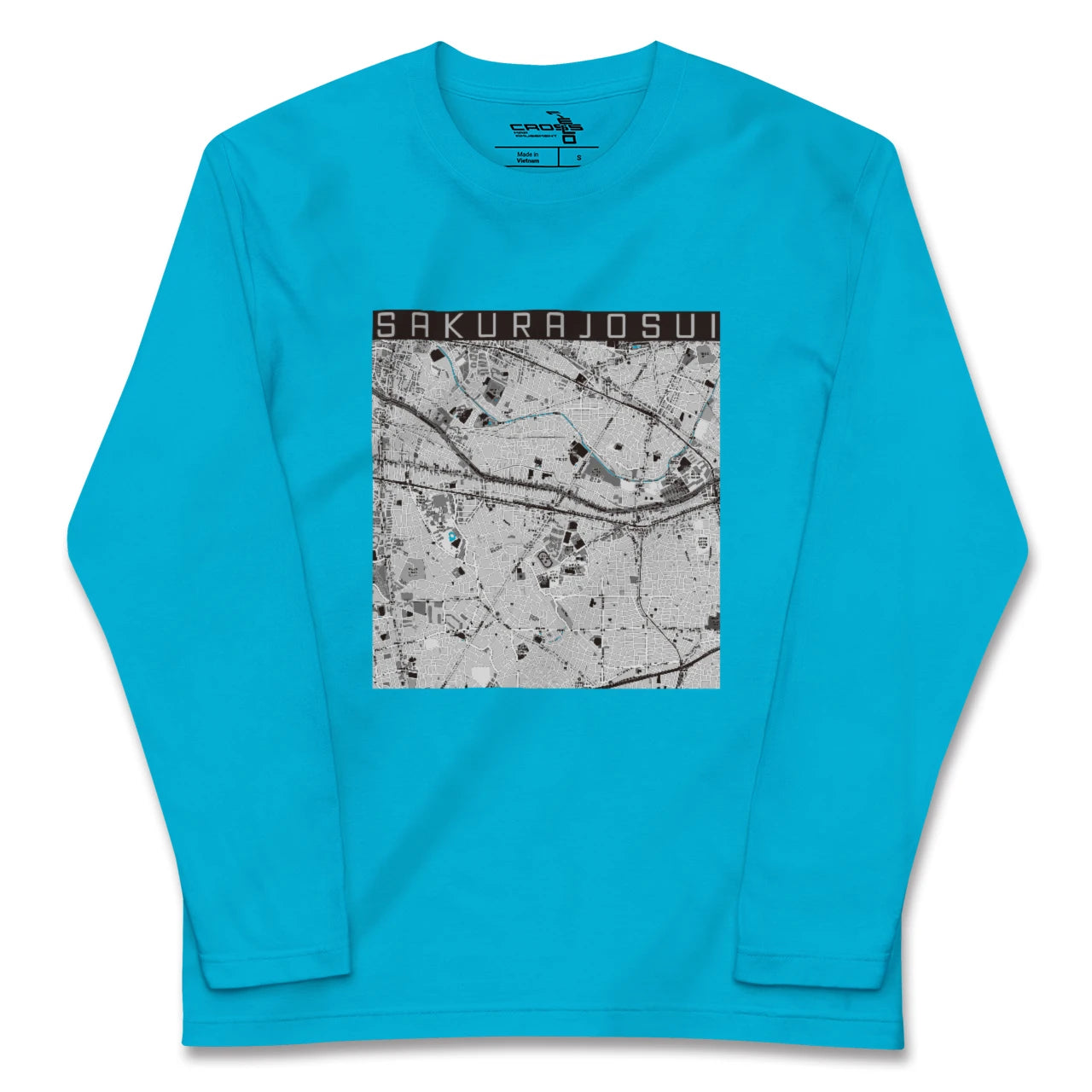 【桜上水(東京都)】地図柄ロングスリーブTシャツ