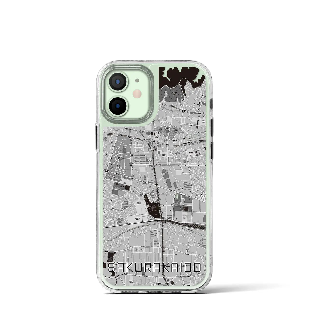 【桜街道(東京都)】地図柄iPhoneケース(MagSafeタイプ)