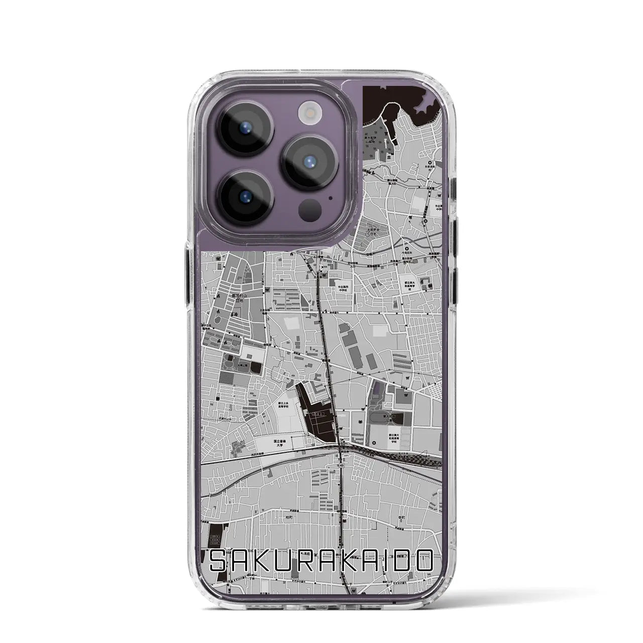 【桜街道(東京都)】地図柄iPhoneケース(MagSafeタイプ)