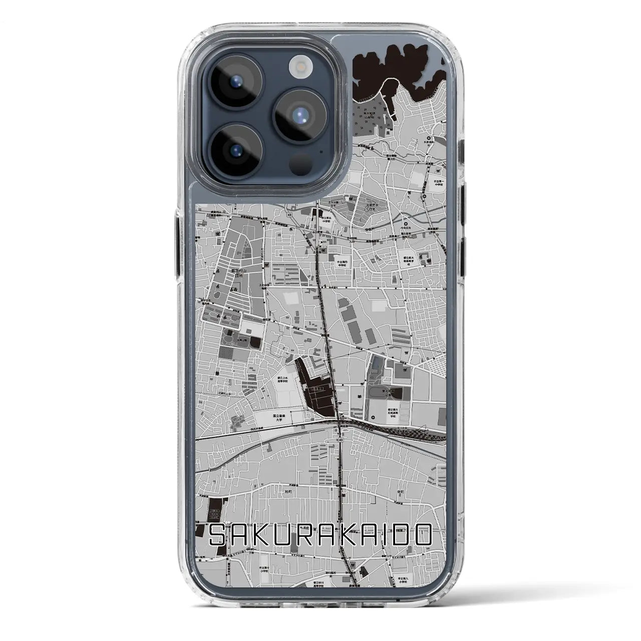 【桜街道(東京都)】地図柄iPhoneケース(MagSafeタイプ)