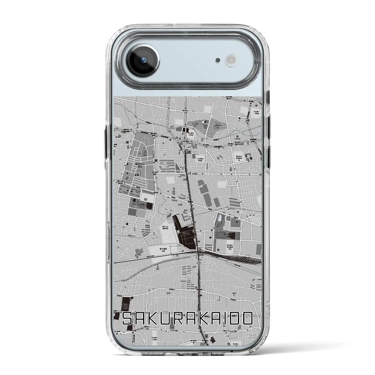 【桜街道(東京都)】地図柄iPhoneケース(MagSafeタイプ)