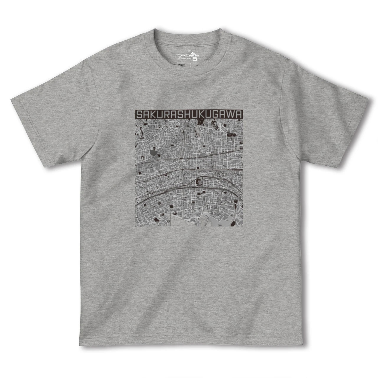 【さくら夙川(兵庫県)】地図柄ヘビーウェイトTシャツ