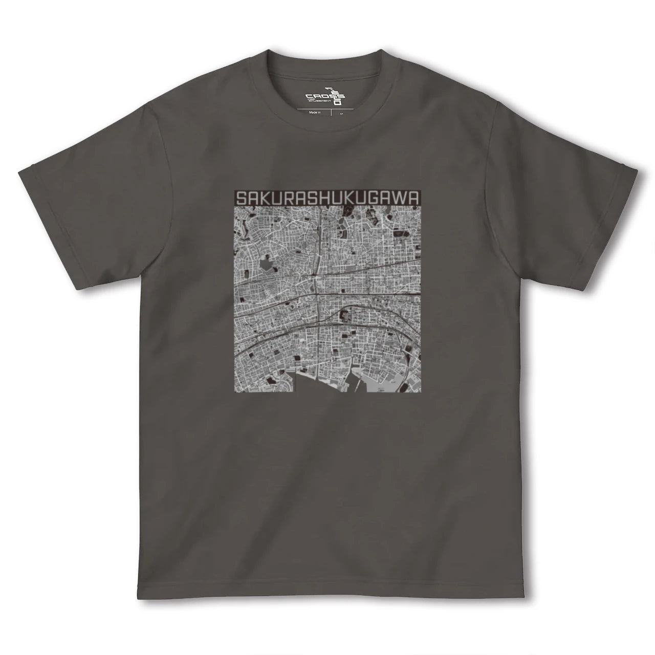【さくら夙川(兵庫県)】地図柄ヘビーウェイトTシャツ